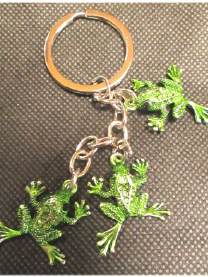 Schlüsselanhänger grüne Frösche